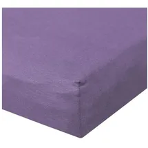 BettwarenShop Spannbettlaken Jersey-Elasthan 120 x 200 - 130 x 220 cm lila