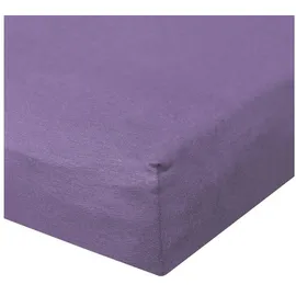 BettwarenShop Spannbettlaken Jersey-Elasthan 120 x 200 - 130 x 220 cm lila