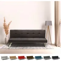 Design Schlafsofa Gemma, moderne 2-Sitzer Couch Mit Schlaffunktion - Dunkel Grau