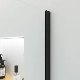 Home Deluxe BAKI Walk-In-Dusche 140 x 200 cm 10 mm ESG Sicherheitsglas schwarz