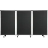 Karat Doppelseitige Trennwand Mobile und Faltbare Stellwand aus Filz 270 x 150 cm