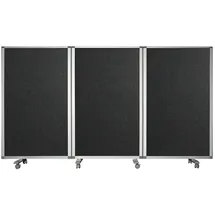 Karat Doppelseitige Trennwand Mobile und Faltbare Stellwand aus Filz 270 x 150 cm