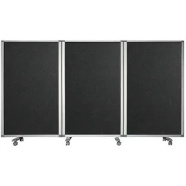 Karat Doppelseitige Trennwand Mobile und Faltbare Stellwand aus Filz 270 x 150 cm