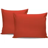 Premium Pillowcase Set (2 Pieces), Tile Red, 80 x 80 cm | 100% Cotton Ranforce, 145 Thread Count | Envelope Closure, Machine Washable at 30°C