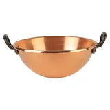 Cuisine Romefort | Schlagschüssel aus Kupfer Ø 26 cm | Rührschüssel mit zwei Gusseisengriffen, ideal um Eiweiß steif zu schlagen - Kupfer