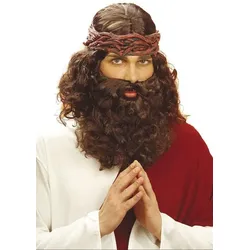 Heilige Jesus Perücke Mit Flauschigem Bart - OS