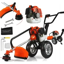 bricoline Motorsense mit Verbrennungsrädern, Rasenmäher, 5,2 PS, Benzinmischung: Öl