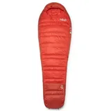 Rab - Alpine -6C / 20F - Daunenschlafsack Gr Regular - Body Size: 185 cm dark horizon /rot