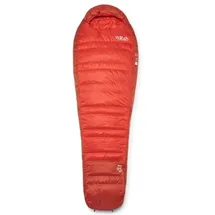 Rab - Alpine -6C / 20F - Daunenschlafsack Gr Regular - Body Size: 185 cm dark horizon /rot