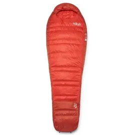 Rab - Alpine -6C / 20F - Daunenschlafsack Gr Regular - Body Size: 185 cm dark horizon /rot