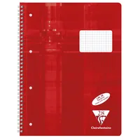 Clairefontaine 5x Collegeblock A4+ 80 Blatt 90g, Lineatur 28 durchgehend kariert mit 5 Collegeblöcken / Schulheft mikroperforiert mit Ringbuchlochung, DIN