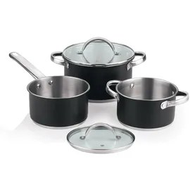 San Ignacio Kochgeschirr-set 16/20/24 Mehr Pfannenset, 16/20/24 cm, 5 Stücke - Black Ø One Size