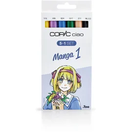 Copic Ciao 5+1 Set "Manga 1", Marker 6 Stück(e) Meißel-/Bürstenspitze Mehrfarbig