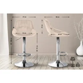 CLP Barhocker Milet 47 x 85 x 48 cm Creme