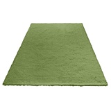 my home Hochflor-Teppich »Microfaser Teppich Magong«, rechteckig, grün