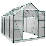 Brast Gewächshaus Aluminium Grün ESG 6 mm 7,75 m2