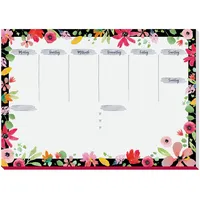 Sigel Schreibtischunterlage Flower Love weiß/bunt Papier 42,0 x 29,7 cm, 30 Blatt