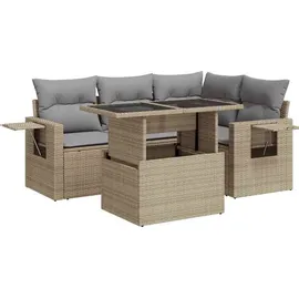 vidaXL Garten-Lounge-Set 5-tlg. beige