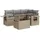 vidaXL Garten-Lounge-Set 5-tlg. beige