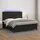 vidaXL Boxspringbett mit Matratze & LED Schwarz 180x200 cm Kunstleder