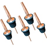 layba Ausgießer Edelstahl Flaschenausgießer Set, 2cl Spirituosen & Öl Dosierer, Schnapsausgießer mit Deckel, Barzubehör für Cocktails, Kupfer Dekantierer x5