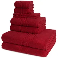 Ross Cashmere feeling Handtuch-Set (8-teilig) Handtücher 8 ct Dunkelrot
