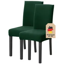 Intirilife Stuhlhusse Elastisch Grün 38 - 45 cm Sitzfläche und 45 - 65 cm Lehnenhöhe 2er Set