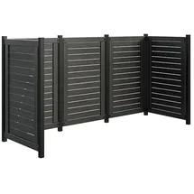 Plus Mülltonnenverkleidung Lund 245 x 85 x 124 cm schwarz