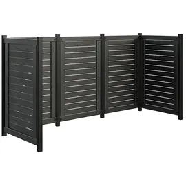 Plus Mülltonnenverkleidung Lund 245 x 85 x 124 cm schwarz