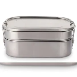 Weis Vesperdose Doppelstock aus Edelstahl 2,25L