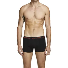 JACK & JONES Basic Boxershorts 7 Einheiten Black / Detail Black / Black L