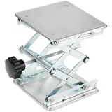 ZEONHAK 150 x 150 mm Laborscherenwagenheber, Laborwagenständer, Scherenhebebühne Hebebühne Höhe von 75 mm bis 260 mm, 1,2 kg