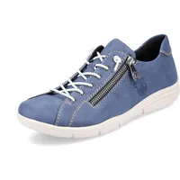 RIEKER Damen L7460 Sneaker, blau, 36 EU - 36 EU