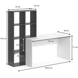 Vicco Schreibtisch Mara Arbeitstisch Bürotisch