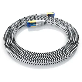 Primewire Flachbandpatchkabel CAT 8 mit Baumwollummantelung - 5m