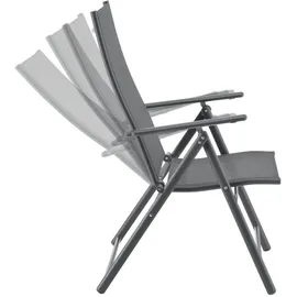 [en.casa] Kalamata Gartenstuhl 57 x 57 x 105 cm grau 2 St.