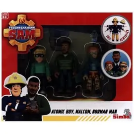 Simba Feuerwehrmann Sam Superhelden Figurenset, Polizist Malcom, Norman und James, voll beweglich, 7,5 cm