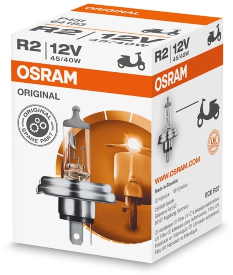 Glühlampe Halogen OSRAM R2 Standard 12V, 45/40W, 1 Stück