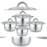 Platinum Topf-Set 8-tlg. Kochtopf + Glasdeckel