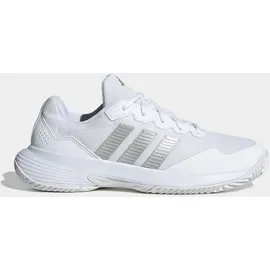 adidas Damen GAMECOURT 2 Tennis Shoes, FTWR White/Silver met./Silver met., 42 EU