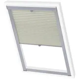 vidaXL Plissee Faltstore Cremefarben C04