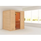 KARIBU Sauna »"Sonja" mit bronzierter Tür naturbelassen«, beige