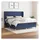 vidaXL Boxspringbett mit Matratze Blau 180x200 cm Stoff