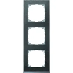 Merten Rahmen 3-fach schief-alu mit Stein M-Pure Decor MEG4030-3669 für GEB-K