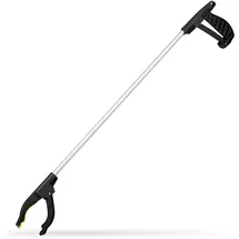 Relaxdays Müllgreifer Universal 76 cm Silber/Schwarz