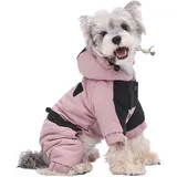 ZYHARUKO 4-Bein Hundemantel winterfertig Daunen für Outdoor Wandern Spazierengehen kaltes Wetter Rassen Haustier-Winterkleidung