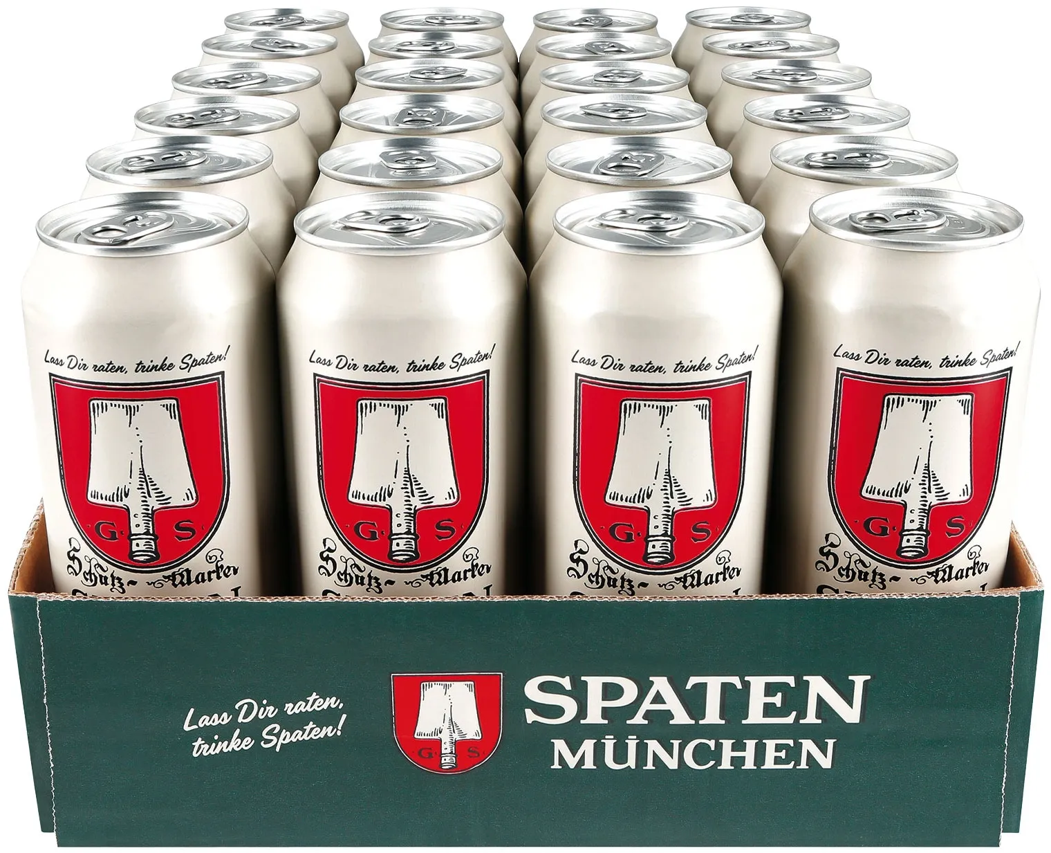 Spaten Münchner Hell 5,2 % vol 0,5 Liter Dose, 24er Pack