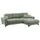 Stella Trading BERN Ecksofa mit Schlaffunktion in Olive - Moderne Eckcouch in L-Form mit Bettkasten - 281 x 189 cm (B/H/T)