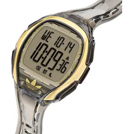 adidas Uni Uhr DIGITAL Athletics One Kunststoff grau transparent AOFH25004