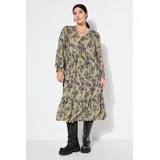 Studio Untold Damen große Größen Übergrößen Plus Size Kleid, A-Line, Paisley Print, Langarm schwarz 50+ 838428100-50+ - 50-52